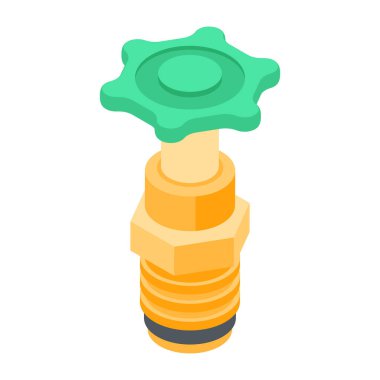 Moda Tesisat Boru İşleri Isometric Simgesi