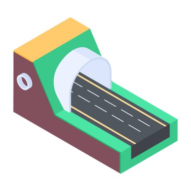 yol tünel ikonu vektör illüstrasyonu