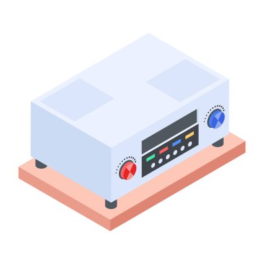 Beyaz arkaplanda Isometric İletişim Simgesi 