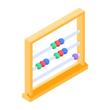 abacus ikon vektör illüstrasyonu