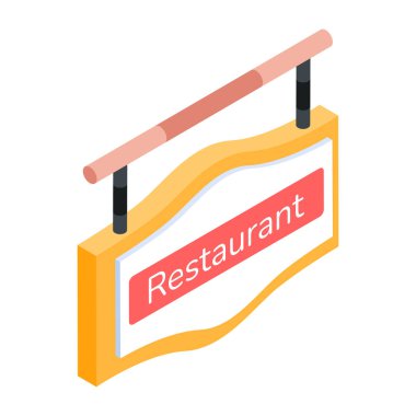 Restoranın izometrik simgesini al