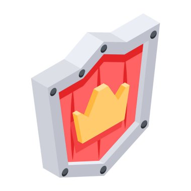 Oyun kalkanının bu izometrik simgesini al