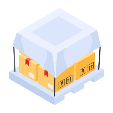 Moda Lojistik Hizmetleri Isometric Simgesi