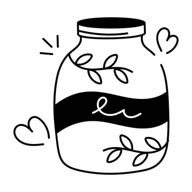 Beyaz arka plan üzerinde izole kavanoz simgesi