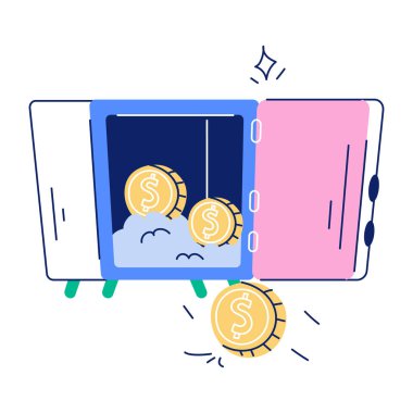 Bankacılık ve Finans Doodle Simgesi