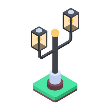 Sokak lambasının vektör tasarımı