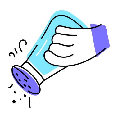 tuz şişesi izole sembol çizimi