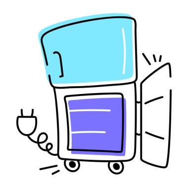 buzdolabı vektör simgesi, illüstrasyon tasarımı