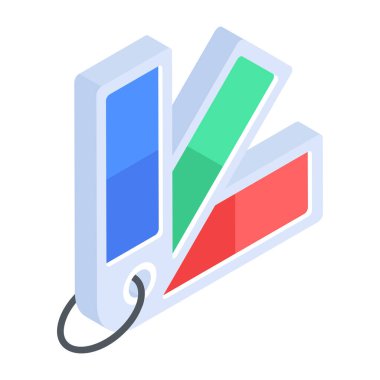 Anahtar zinciri simgesinin vektör illüstrasyonu