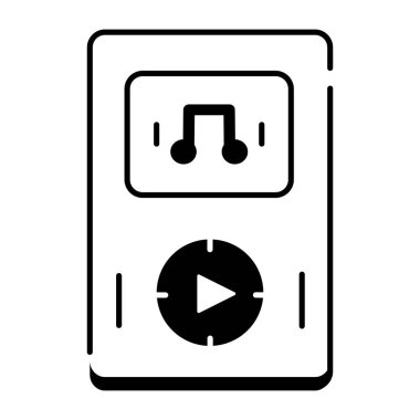 Ses oynatıcı simgesinin vektör illüstrasyonu