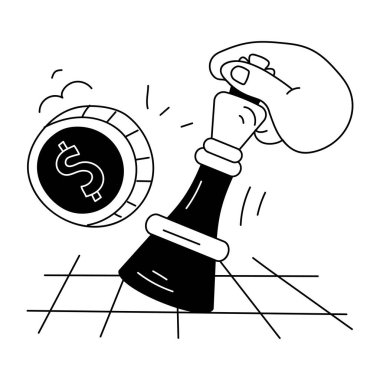 Bankacılık ve Finans Doodle Simgesi