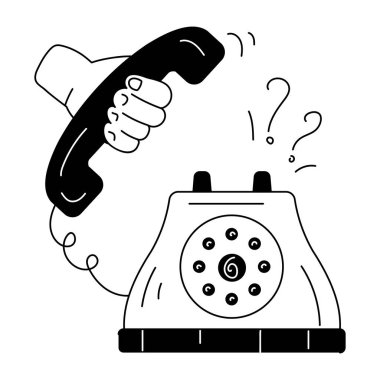 vektör el çizimi telefon çizimi