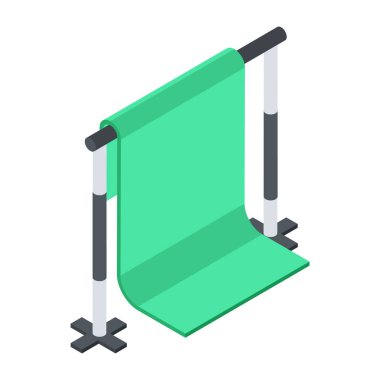 Fotoğraf arkaplanının Isometric simgesi