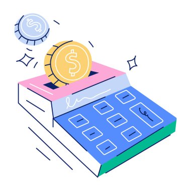 İş ve Finans Doodle Simgesi