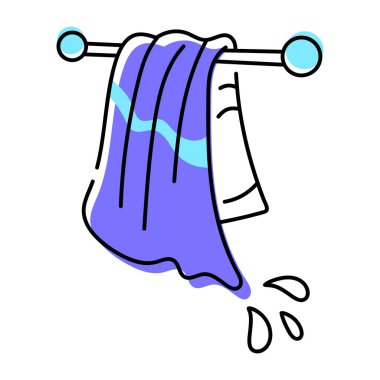 Havlu simgesi, çizgi film tarzı