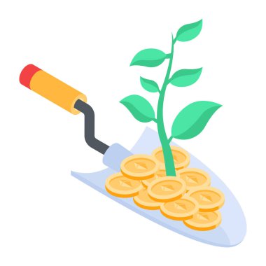 Sosyal Yardımların Düz Simgesi Isometric