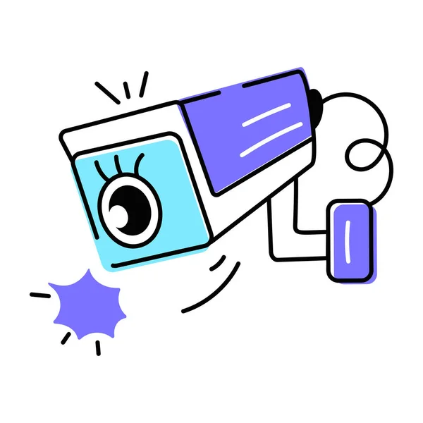 Handy Doodle Icon Security Camera — Stock Vector