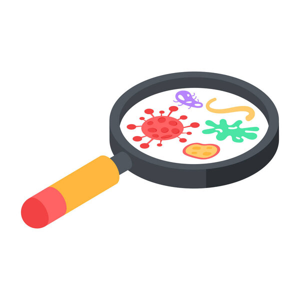 векторная иллюстрация вируса изолирована на белом фоне
