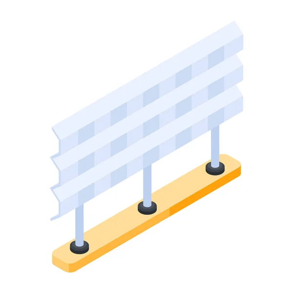 Fence Icon Isometric Vector Illustration — Stock Vector