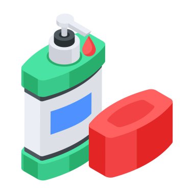 Sıvı sabunun vektör illüstrasyonu