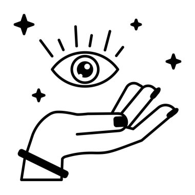 El beyaz arkaplanda göz simgesi, vektör illüstrasyonuName