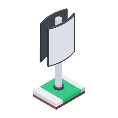 Beyaz arkaplanda Tanıtım Yolu Simgesi 