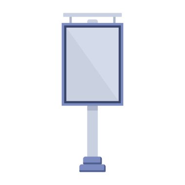 Beyaz arkaplanda reklam panosu simgesi 