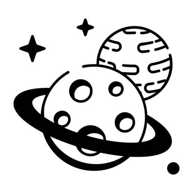 uzay gezegenleri simgesi, özet biçimi