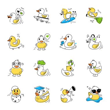 şirin ördeklerin vektör kümesi