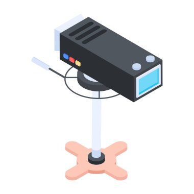 Modern film kamerası, vektör illüstrasyonu basit tasarım