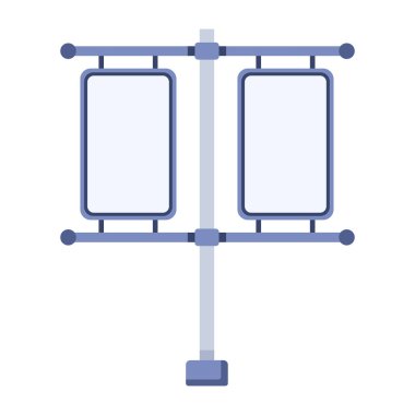 Beyaz arkaplanda reklam panosu simgesi 