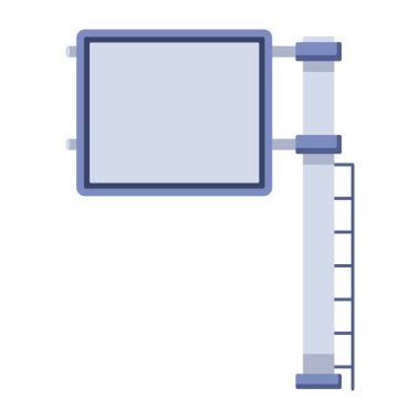 Beyaz arkaplanda reklam panosu simgesi 