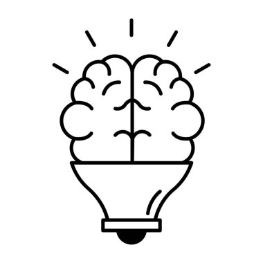 Beyin fikri ampul simgesi, özet biçimi