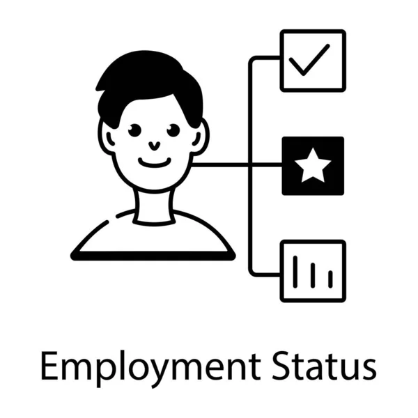 Employment Status Icon Vector Illustration White Background — Stock Vector