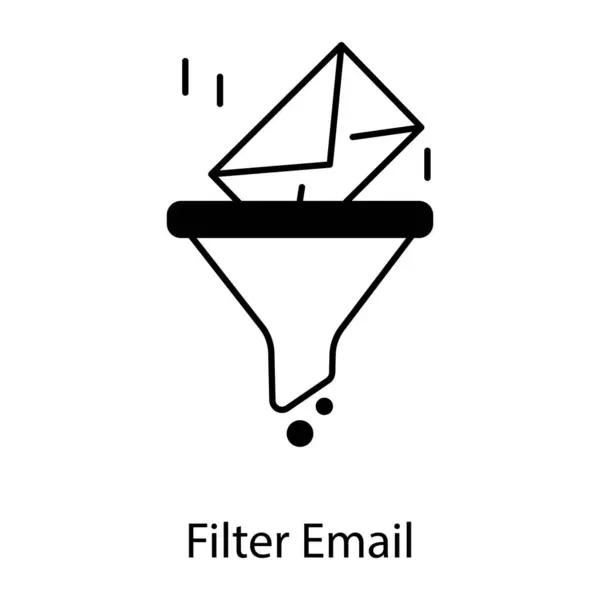 Filtro Icona Mail Illustrazione Vettoriale — Vettoriale Stock