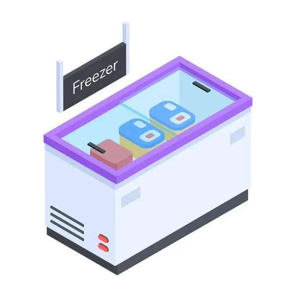 Freezer Icon Vector Illustration Background — Stock Vector