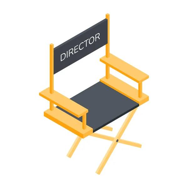 Film Simgesi Için Sandalye Beyaz Arkaplanda Vektör Illüstrasyonu — Stok Vektör