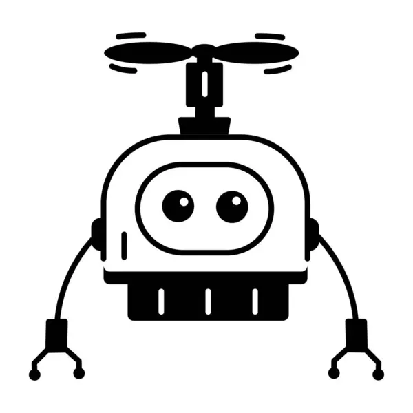 Drone Flat Icon Vector Illustration — Stock Vector