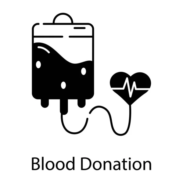 Blood Donation Icon Vector Illustration — Stock Vector