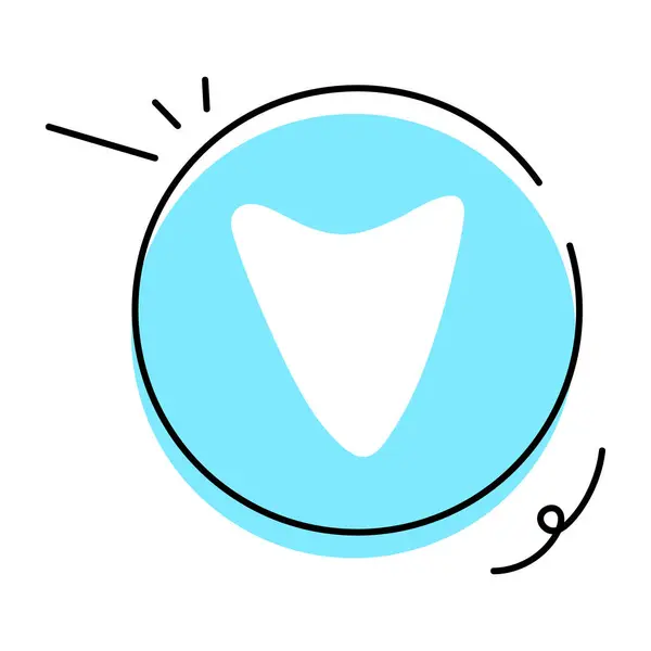 Dental Vector Flat Illustration Icon — Stock Vector