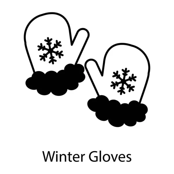 Gloves Icon Vector Illustration White Background — Stock Vector