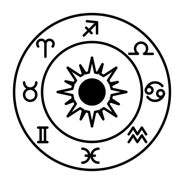 Zodiac Symbol Icons Vector Illustration White Background — Stock Vector