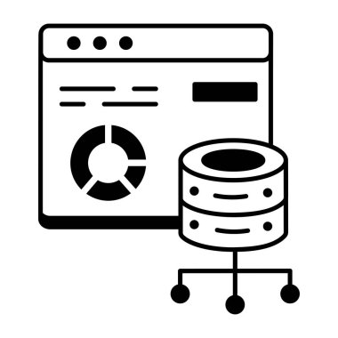 Veri merkezi. Web simgesi basit tasarım