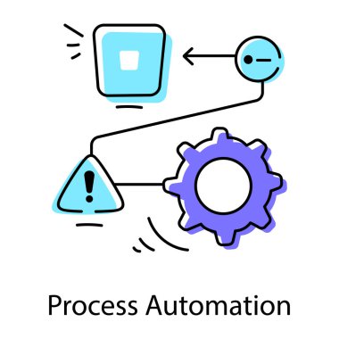 işlem otomatik vektör illüstrasyon simgesi tasarımı 