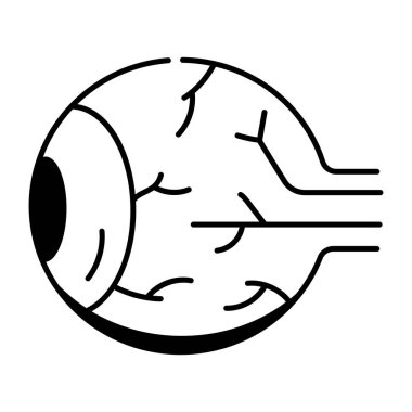 Beyaz arkaplanda izole edilmiş göz simgesi, vektör illüstrasyonu 