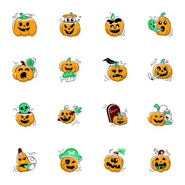 beyaz arkaplanda izole edilmiş balkabağı simgesi, vektör illüstrasyonu 