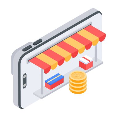 Çevrimiçi dükkan kavramı. Fonksiyonları çevrimiçi olarak kur. Modern düz tasarım vektör çizimi.