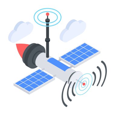 Kablosuz Teknoloji Düz Isometric Simgesi