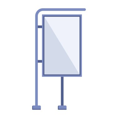 Beyaz arkaplanda reklam panosu simgesi 