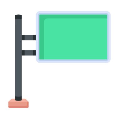 Beyaz arkaplanda reklam panosu simgesi 